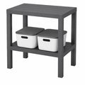 Zweistöckiger Beistelltisch aus wasserfestem Kunststoff, 10 kg Tragkraft – Ideal für Badezimmer, Küche, Balkon und Schlafzimmer