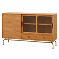 TEESONG Massivholz Kommode für Wohnzimmer & Eingang, Kiefernholz, 160 x 40 x 87 cm