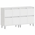 Weiße Sideboards aus Sperrholz – Set aus 2 für Küche oder Esszimmer
