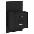 Schwebende Nachttisch Schwarz Eiche 48,5x32,5x80 cm mit Schubladen, modernes Design für Schlafzimmer, platzsparend und belastbar bis 60 kg