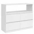 IDMarket - TOMI Holzkommode mit 4 Schubladen und Fach, 100 cm, Weiß