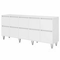 Moderne Kommode, 3-teilig, weiß, ideal für Esszimmer und Küche
