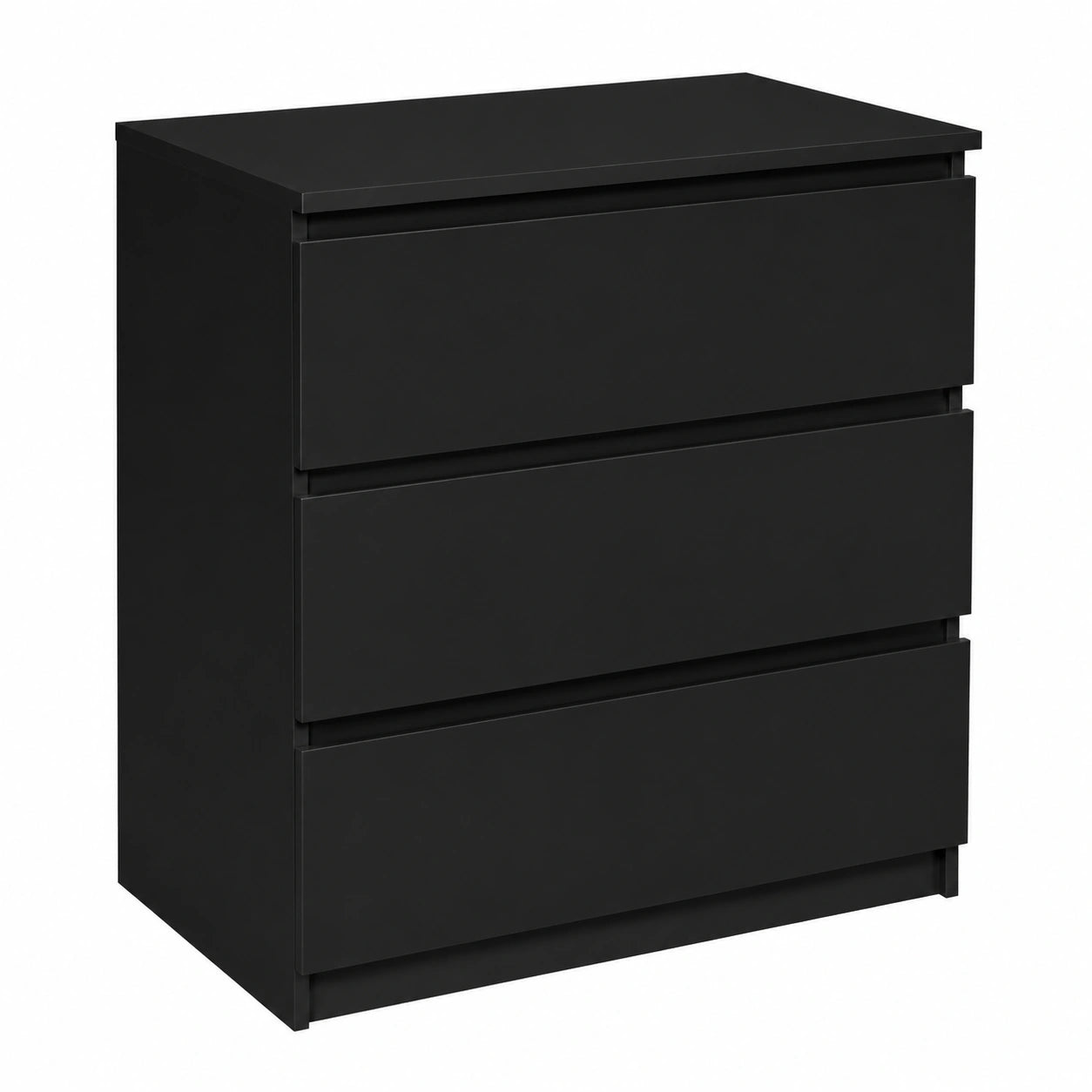 Schwarze TOMI Holzkommode mit 3 Schubladen, 78 cm