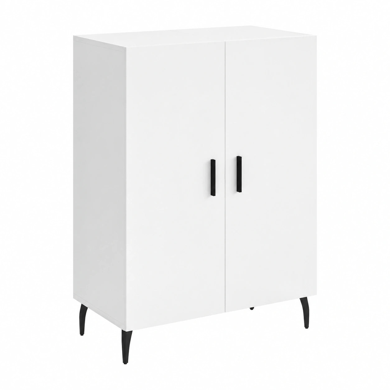 Moderner Homgoday Küchenschrank, weiß glänzend, 69,5 x 34 x 90 cm