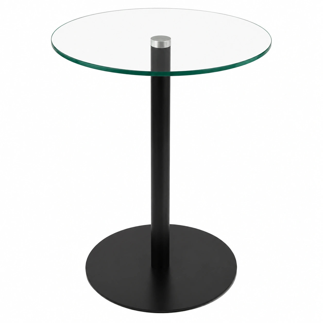 Moderner Glastisch Schwarz Matt für Wohnzimmer, 50x50x40cm - Stabiler und Praktischer Beistelltisch - Hergestellt in Deutschland